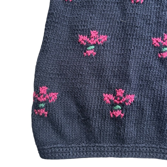 Mardi Gras Hand Knit Vintage 1X Cottagecore Whimsical 90s New Orleans Saints - Picture 10 of 10